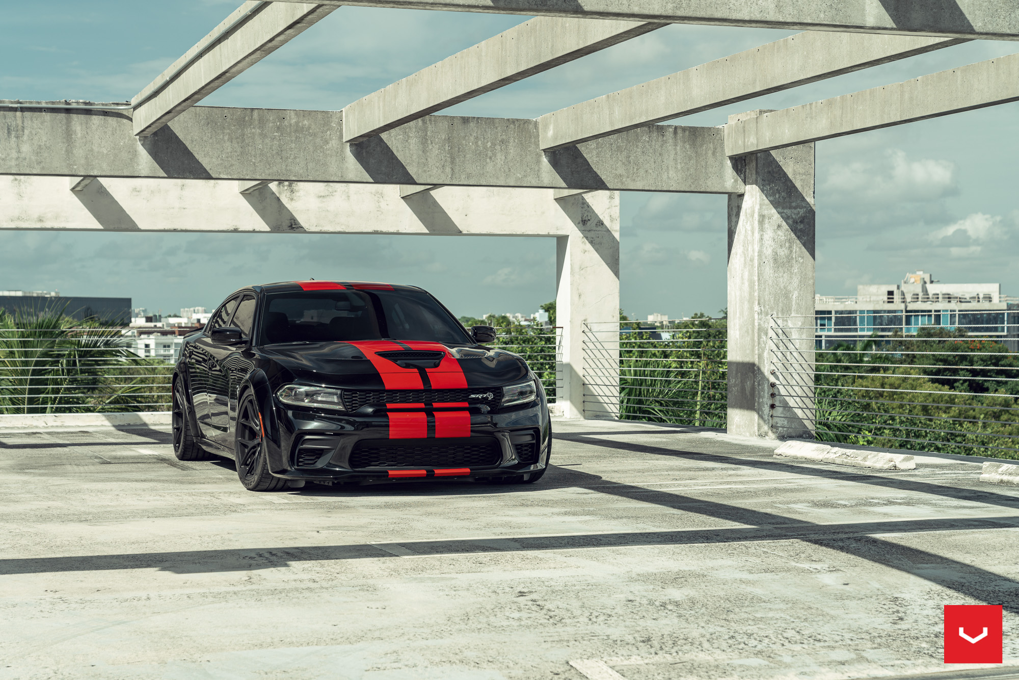 Dodge Charger Hellcat Widebody Hybrid Forged Series Hf 5 Vossen Wheels