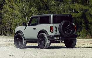 Custom Lifted Ford Bronco On Vossen Wheels in Cactus Grey