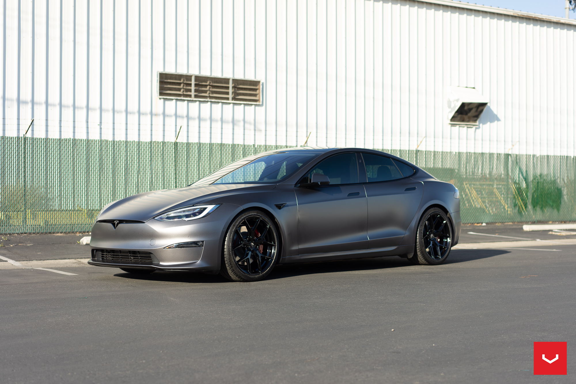 Tesla Model S Plaid Hybrid Forged Series Hf 5 Vossen Wheels