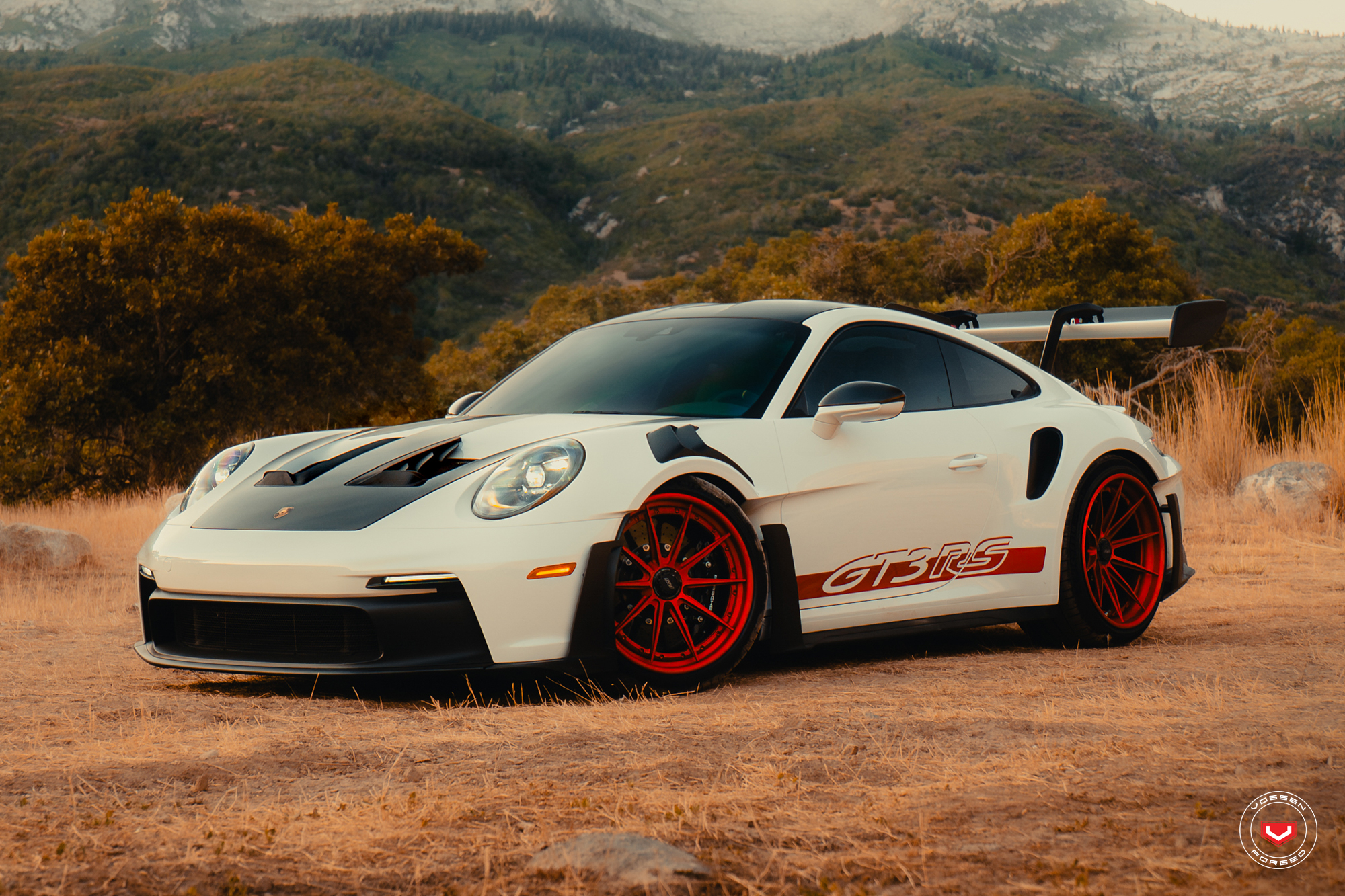 Vossen VPS-1 (3-Piece) on Porsche 992 GT3 RS — center-lock fitment
